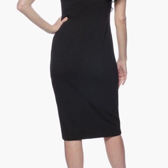 NWT! MARINA Dress ONLY $59! RETAIL $159! One Shoulder With Tulle Bow Sz 16W - Picture 3 of 10